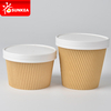 Taza de sopa de pared de ondulación con tapas de ventilación