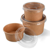 Recipiente de salsa kraft desechable con tapa