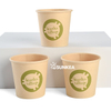 Mini taza de papel de fibra de bambú