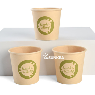 Mini vaso de papel de fibra de bambú