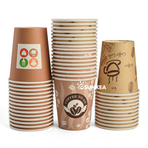 Taza de café de papel único impreso personalizado