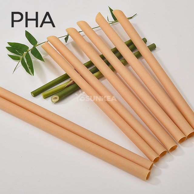 Pajitas de polvo de bambú de fibra biológica de PHA
