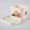 Caja de helado con tapa y cuchara de plástico