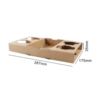 4 taza de papel portador con bandeja (separación)