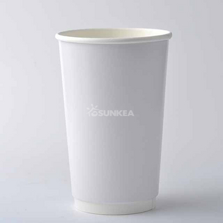 Vaso de papel de doble pared liso