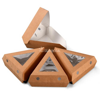 Cajas de pizza con ventana （una rebanada）