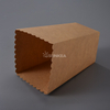 Caja de palomitas de maíz de papel marrón (fondo cuadrado)
