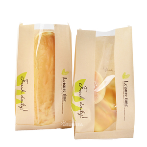  Bolsa de pan Kraft con ventana
