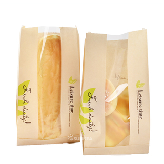  Bolsa de pan Kraft con ventana