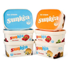 Tazón de helado rectangular con tapa de papel