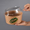 D184 Tapa de mascotas con altura extra grande para tazón de papel de 50 oz