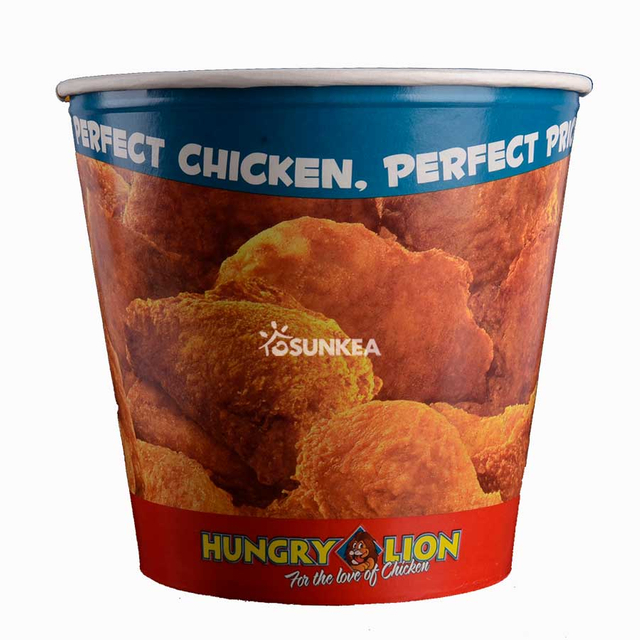 Papel Bucket de pollo frito con tapa