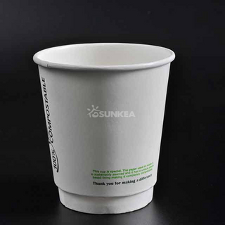 PLA recubierta con el café de papel de papel doble recubierto
