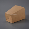 Caja de palomitas de maíz de papel marrón (fondo cuadrado)