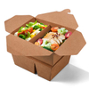 Caja de delicatessi de papel Kraft de 2 compartimentos