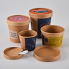 Bañera de helado Kraft (tapa de papel y cuchara)