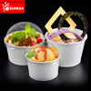 Copa de helado de papel blanco
