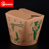 Caja de fideos de papel kraft con base redonda
