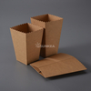 Caja de palomitas de maíz de papel marrón (fondo cuadrado)