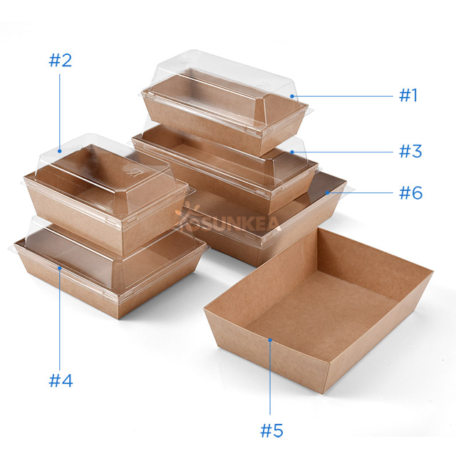 Caja de pastel de papel kraft con tapa de mascotas