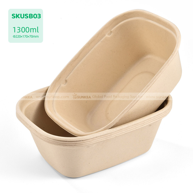 Caja de comida de pulpa en forma de U 