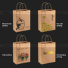 Bolsa de papel Kraft impresa personalizada con mango
