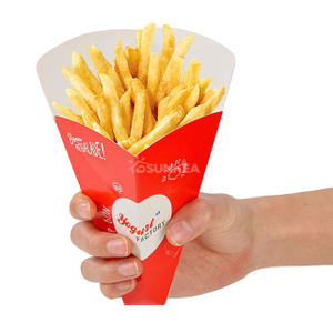 Cono de chip de cartón bio personalizado para alimentos para los dedos