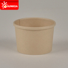 Contenedor de sopa de papel de fibra de bambú
