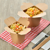 Caja de fideos de papel kraft con base redonda