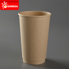 Copa de papel de doble pared de fibra de bambú