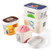 Caja de helado con tapa y cuchara de plástico