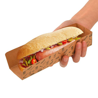 Portavasos plegables Kraft Hot Dog Paper