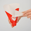 Cono de chip de cartón bio personalizado para alimentos para los dedos