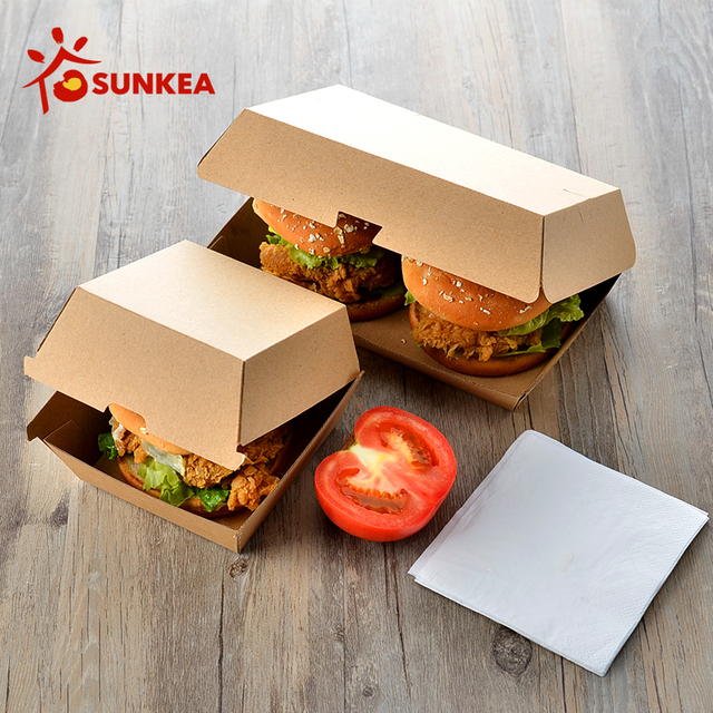  Caja de hamburguesas corrugadas