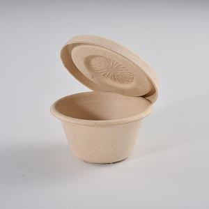 Recipiente de salsa de pulpa compostable