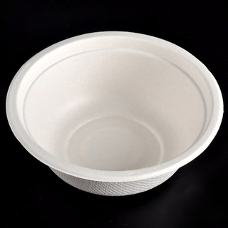 Tazón de caña de azúcar blanco