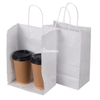 Bolsa de papel blanco con mango
