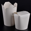 Caja de fideos de papel blanco con base redonda