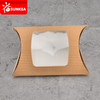 Caja de almohada de pastel de pastel de pan de papel corrugado marrón kraft