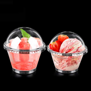Copa de helado de mascotas con tapa de domo