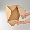 Caja de deli de comida para llevar en papel kraft al por mayor
