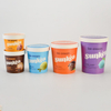 Bañera de helado de papel con tapa