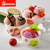 Copa de helado de papel blanco
