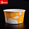 Copa de helado de papel blanco