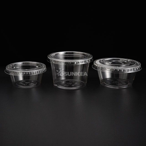 Salsa desechable de mascotas con tapas