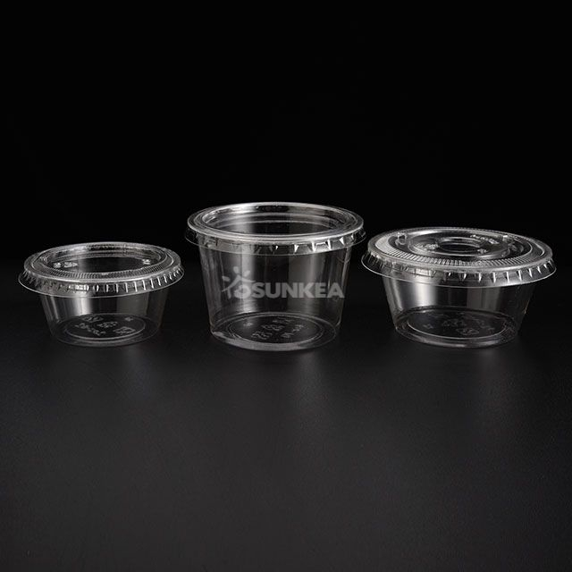 Salsa desechable de mascotas con tapas