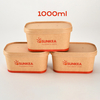 Caja de papel rectangular de 1000 ml de kraft