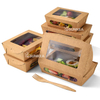  Caja de ensalada con ventana transparente 