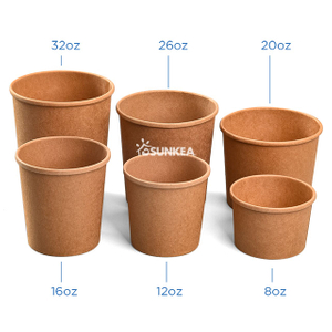  Bañera de sopa de papel kraft 