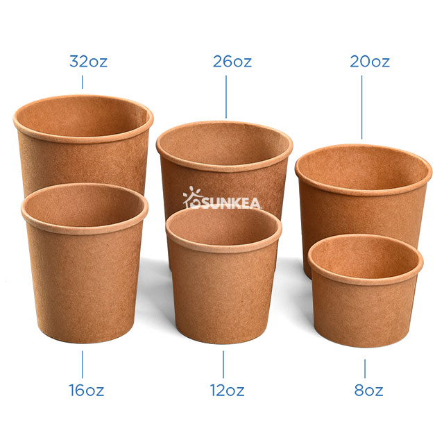  Bañera de sopa de papel kraft 